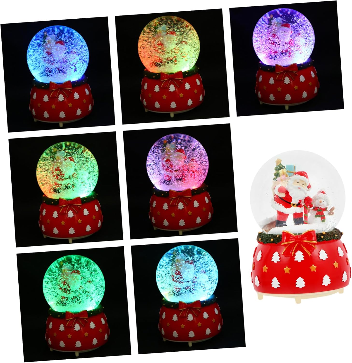 1pc Glowing Crystal Music Box Creative Tabletop Decoration for Christmas Festive Adornment Beautiful for