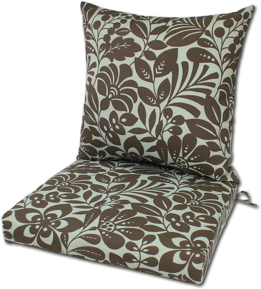 Comfort Classics Set of 2 Outdoor Deep Seat Cushions (2 Seats; 2 Backs) Seat:21x21x3; Pillow Back:21x21x6. Polyester Fabric Ruby Lagoon Inc.