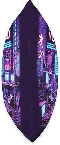 Miniatura 2 de It's All In Your Head Cyberpunk - Almohada estética japonesa con ondas de vapor