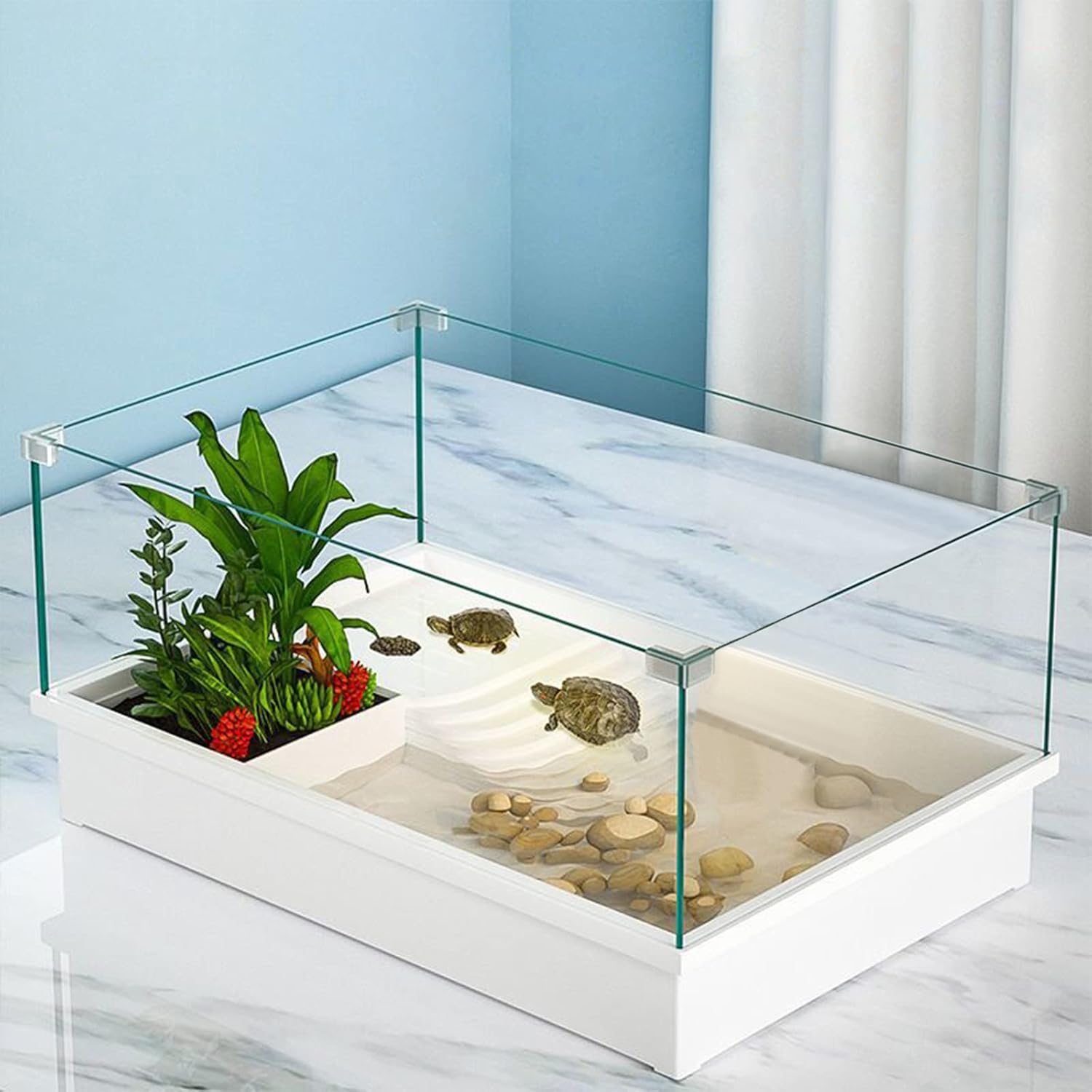 Large Turtle Tank Kit with 2 Aquatic Plants