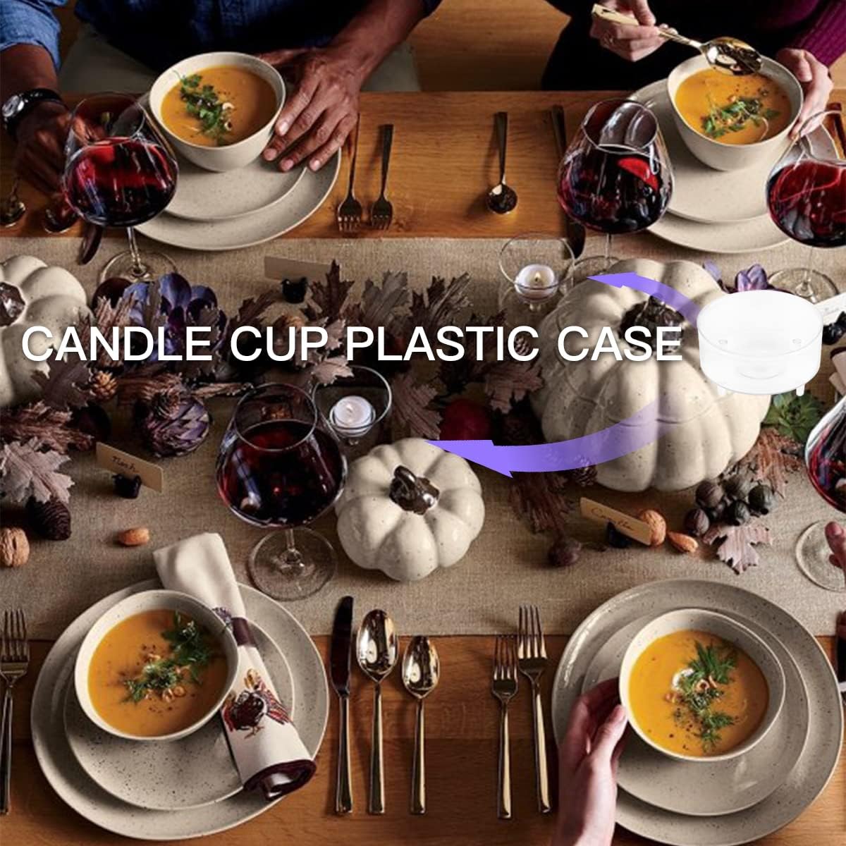 100 Pcs Tea Light Candle Cups Tea Wax Base Clear Plastic Candle Containers Mold for Candle Making