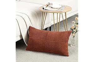 Fancy Homi Rust Lumbar Decorative Pillow Covers for Rectangle