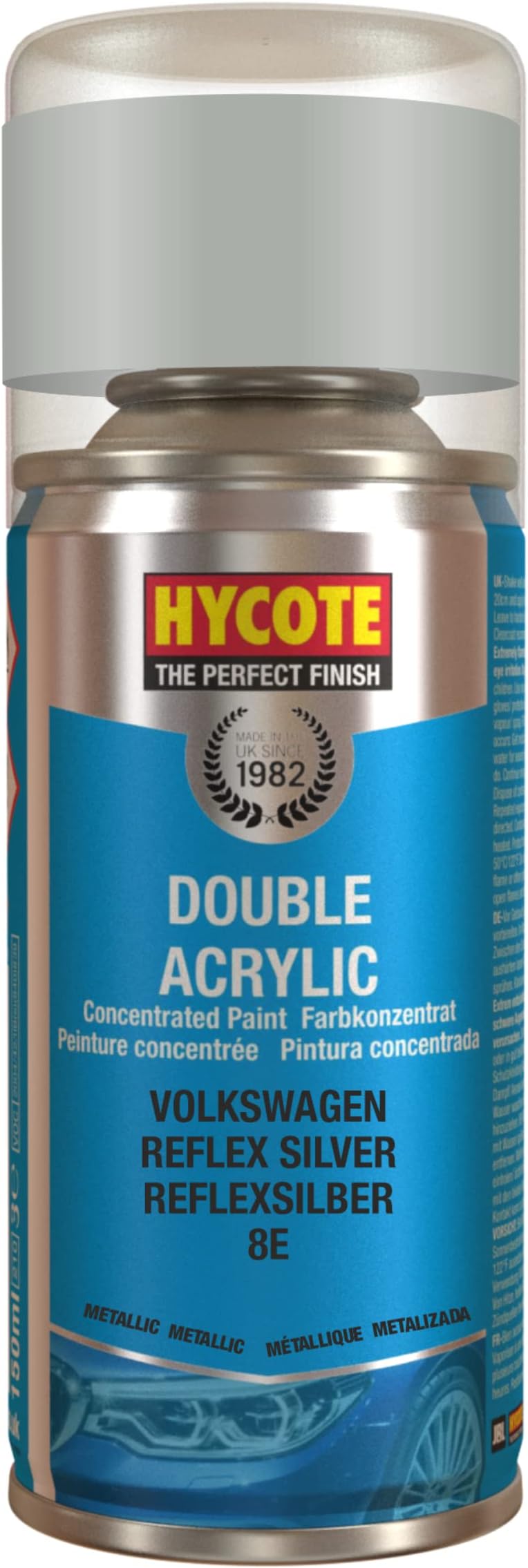 Hycote Volkeswagen Reflex Silver Touch Up Aerosol, 150ml