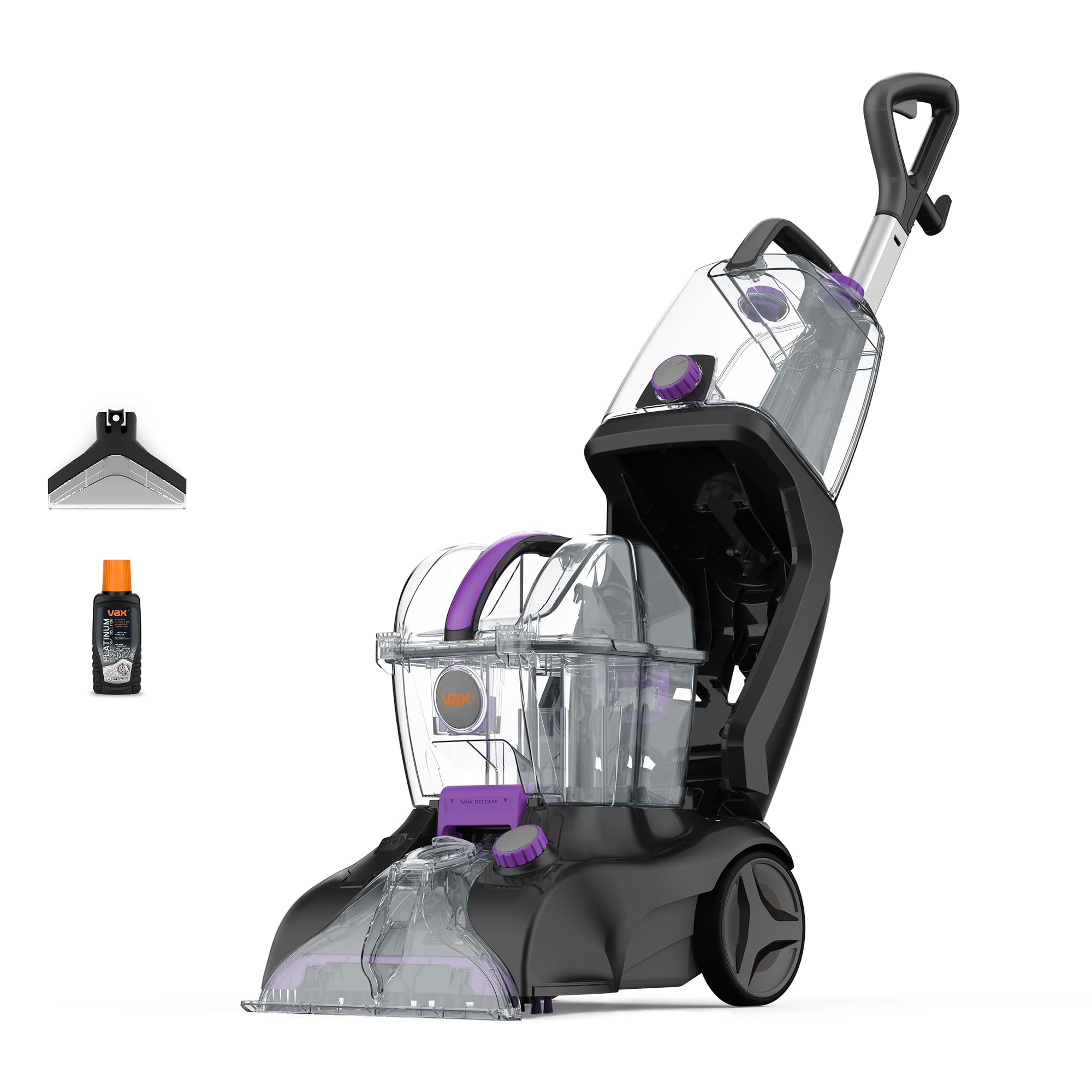 Rapid Power Refresh Carpet Cleaner | Deep Clean and Leaves Carpets Dry in less than 1hr | XL Tank Capacity - CDCW-RPXR, Purple and Grey, 4.7L, 1200W