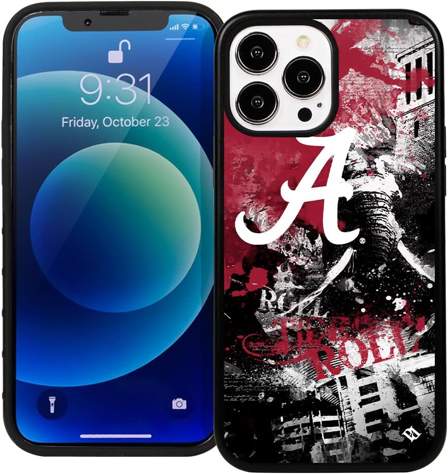 Guard Dog Case Compatible with iPhone 14 Pro Max - Military Grade - Rugged Two Piece Protection - Collegiate Licensed - Alabama Crimson Tide - by Paulson Designs