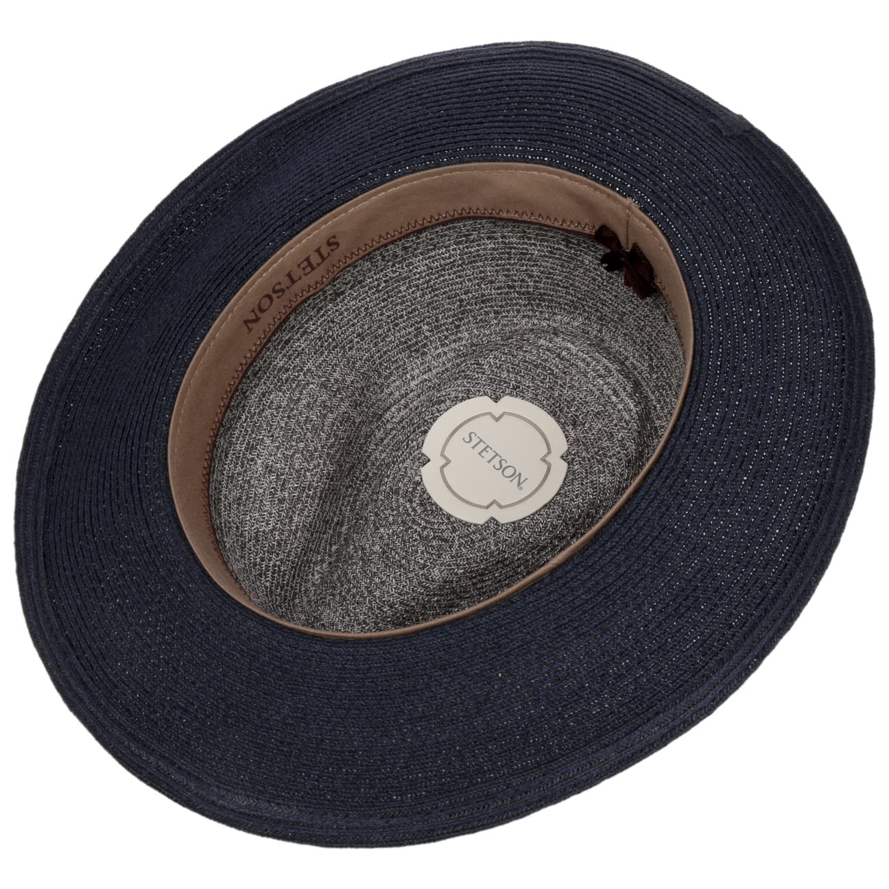 Stetson Contrast Brim Cappello di Paglia Toyo Stile Traveller Protezione UV 40 Unisex Primavera Estate
