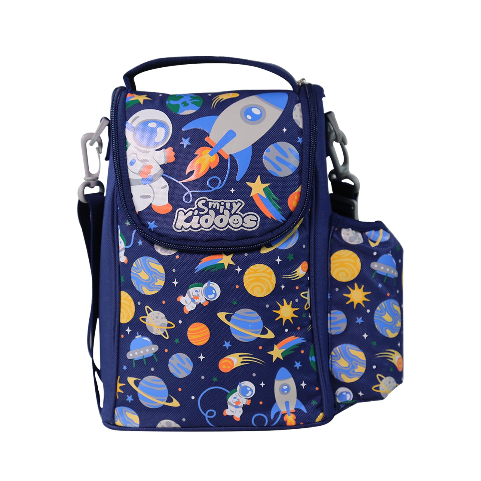 Smily Kiddos | Strap Lunch Bag V2 Space Theme Blue | Tiffin Bag for Kids | Lunch Bag for Picnic | Kids Lunch Bag | School Lunch Bag (B0CCJGXBN9) Amazon Price History, Amazon Price Tracker