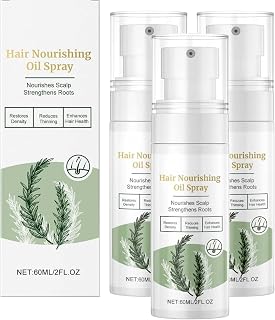 Rosemary Hair Growth Serum Spray - Nourishing Hair Oil for Scalp Care, Repairs Dry and Damaged Hair, Prevents Frizz and Prevents Hair Loss (3)