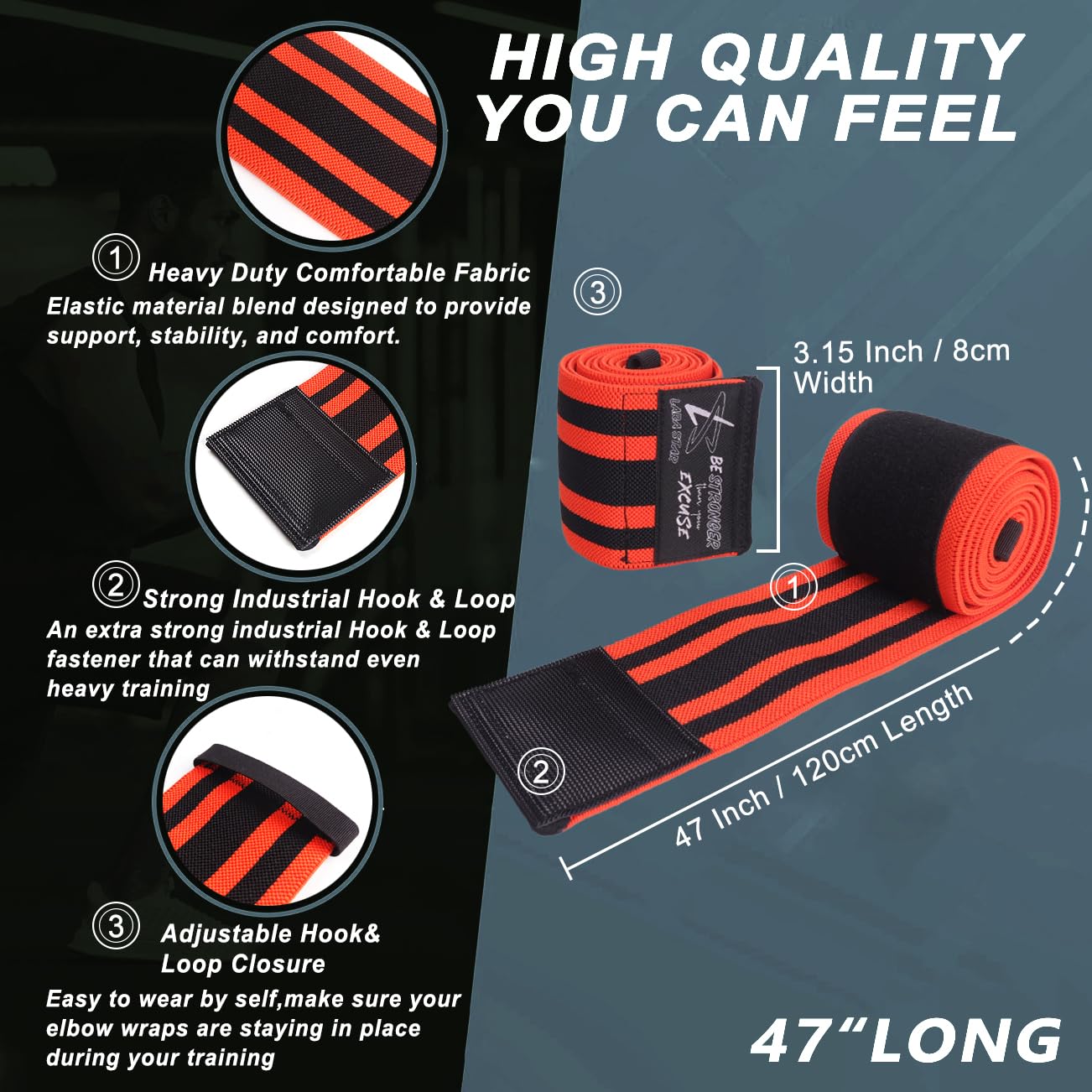 Elbow Wraps & Knee Wraps -Ultimate Support for Powerlifting, Cross Training, and Gym Workouts