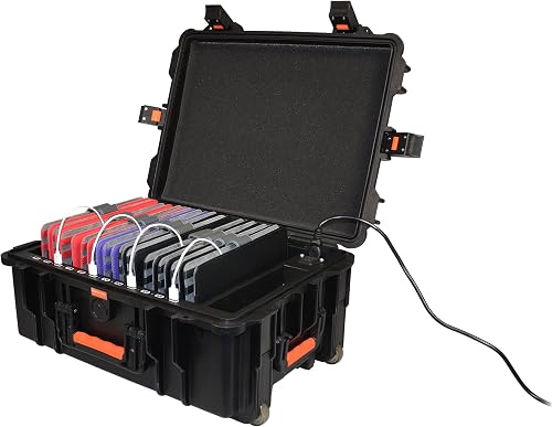 Port Designs Connect Naotic Charging Station on Wheels for 12 Devices USB-A Tablets