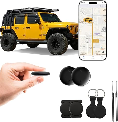Mini rastreador GPS para vehículos compatible con Android e iOS, fuerte magnético, sin tarifa mensual, impermeable, batería de 365 días, mini y