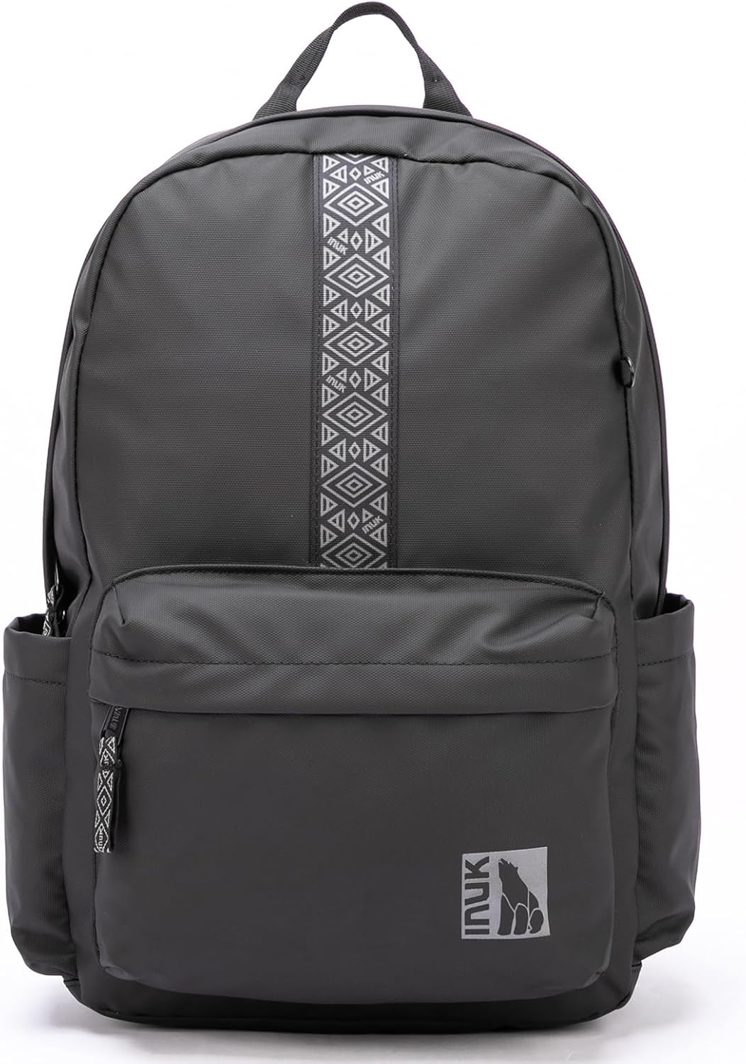 INUK Recycled Laptop Backpack for Women Men, 900D Waterproof Lightweight Travel Daypack, Airline Approved Carry On TSA Personal Item fits 13 Inch Laptop, Weekender Overnight with Luggage Strap, Black