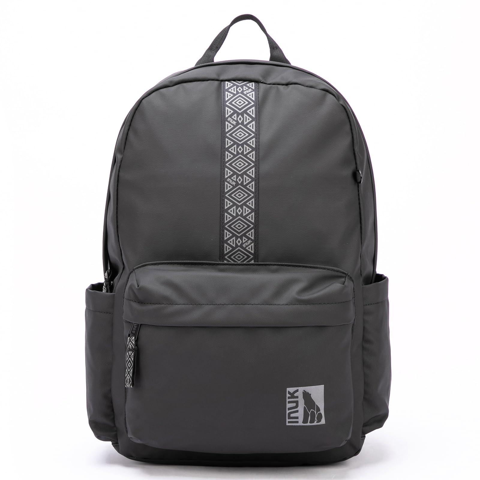 INUK Geometric Stripe Laptop Backpack 13 Inch Water Resistant Backpack for College Work Recycled Travel Daypack Made from