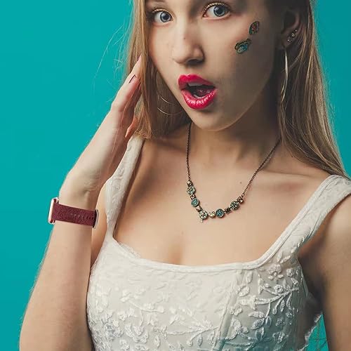 Miniatura 7 de Paquete de 2 correas deportivas grabadas con flores compatibles con correas de Apple Watch de 1.496 pulgadas, 1.575 pulgadas, 1.614 pulgadas,