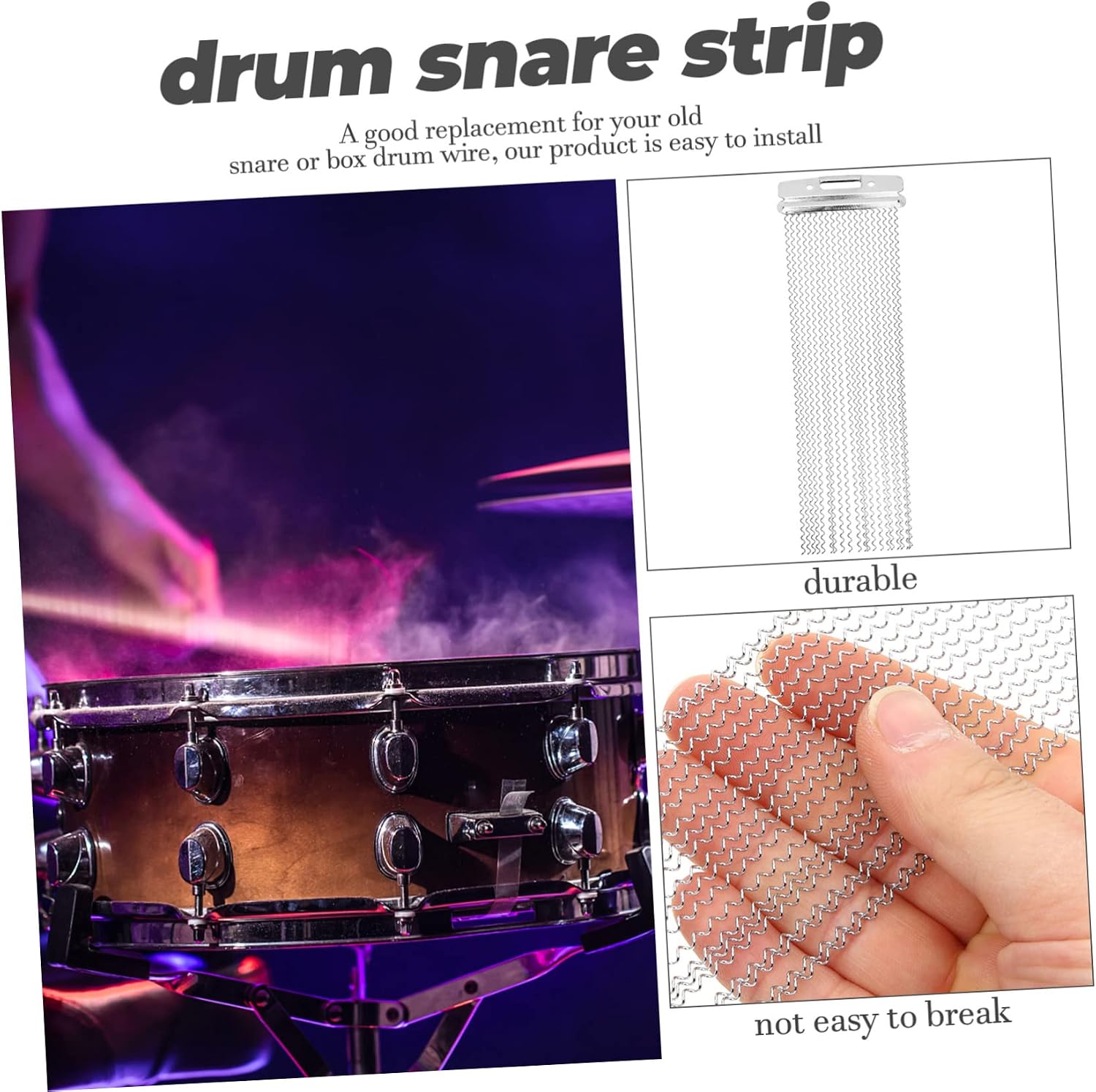 Percussion Instrument Accessory Snare Wire Belt Strands Belt for Snare Drum Durable Design for Enhanced Sound Quality Compatible with Marching Band Snare