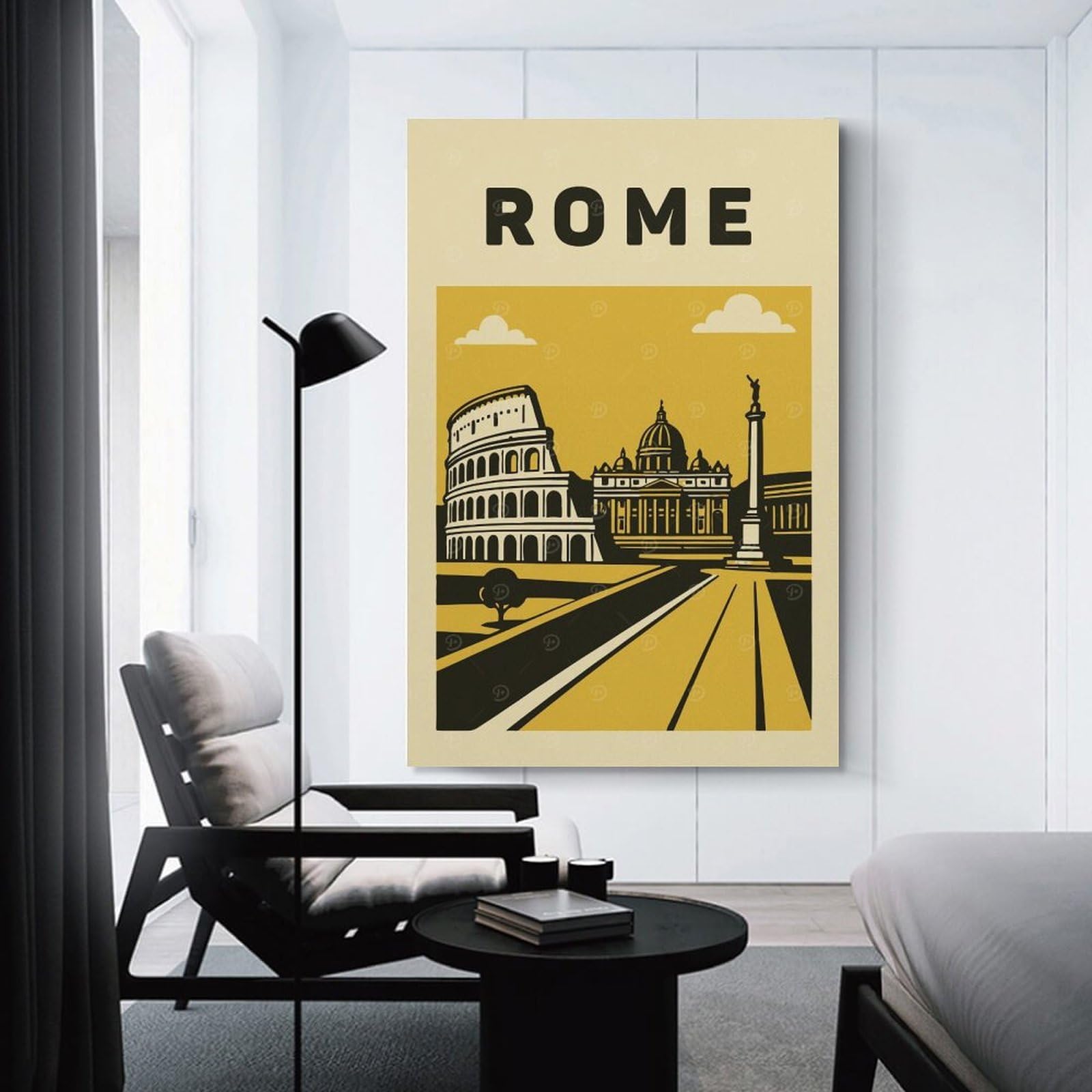 Junmoney Rome Travel (4) Room Decor Wall Art 08x12inch(20x30cm), for Wall Displays, Bedrooms Or Room Updates, Ideal for Building A Coordinated Art Wall