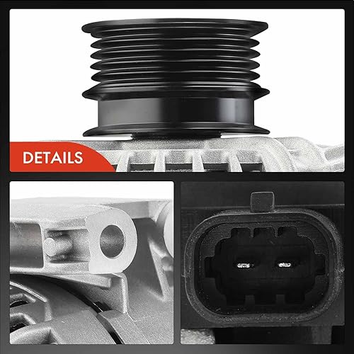Miniatura 7 de A-Premium Alternador compatible con Saturn L100 2001-2002, L200 2001-2003, L300 2004, LS LS1 LW1 LW200 Vue, L4 2.2L, 120A 12V CW polea de 5 ranuras,