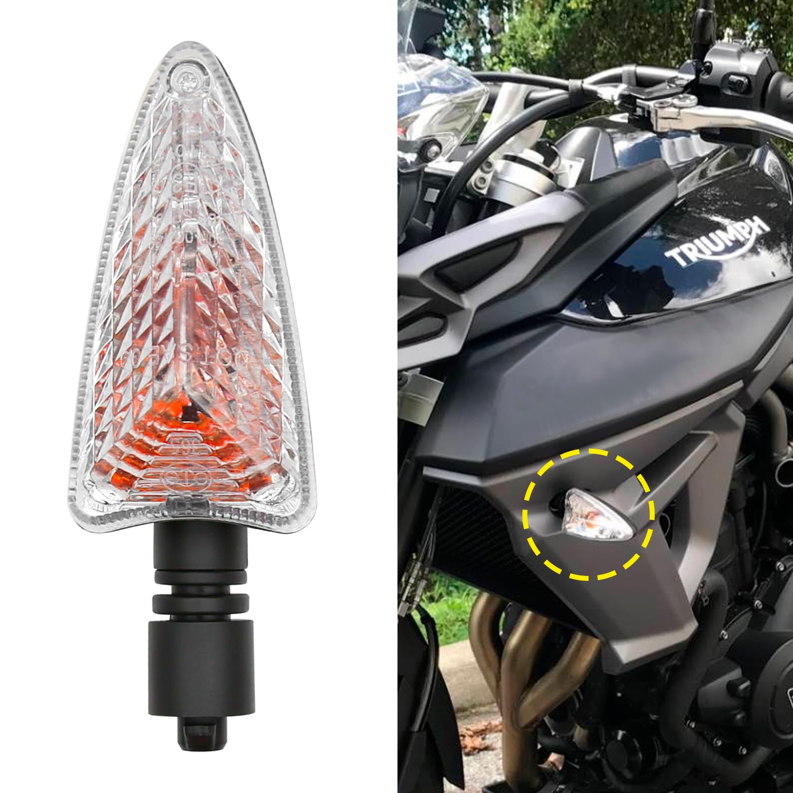 Motorcycle Turn Signal Triumph OUKENS 2-Piece Motorcycle Turn