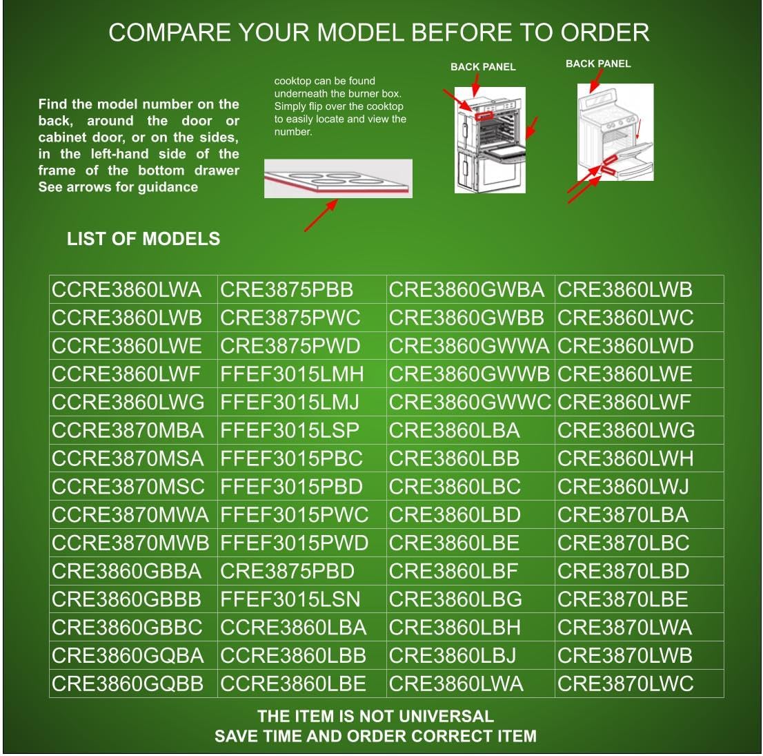 SF5401-S9505 CKD-S9505X compatible with Crosley Frigidaire Electric Freestanding Range Oven Control Board Clock fits old number SF5401-S9505