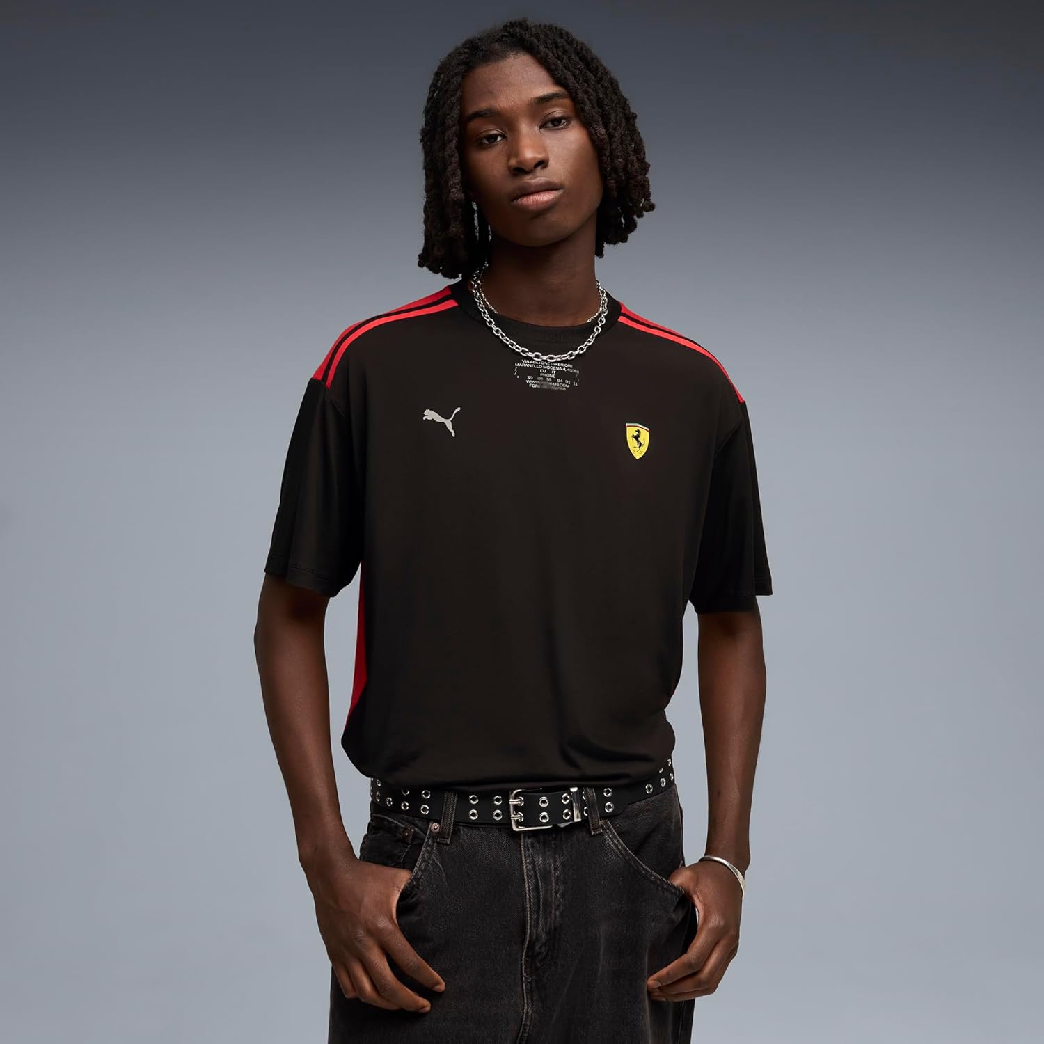PUMA Men's Scuderia Ferrari Cloudspun T-Shirt, Black SS26, Small Ferrari Cloudspun Tee - Image 2