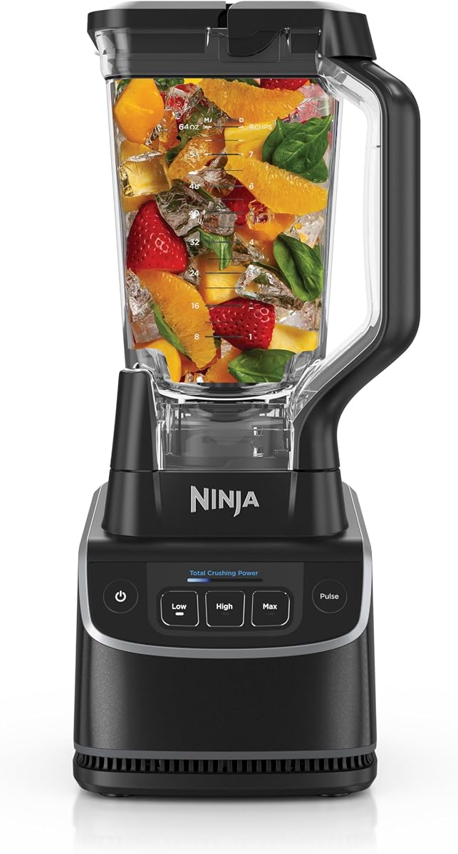 Ninja UltraCrush Professional Blender, 1000W, 72oz Pitcher, 3 Speeds, BP201 | 1000W Total Crushing blades power through ice & fruit. XL 72-oz pitcher, 3 manual speeds plus pulse. Dishwasher safe.