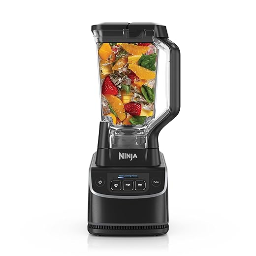 Ninja UltraCrush Professional Blender | 1000W, XL 72-oz.* Pitcher | Total Crushing Technology | 3 Manual Speeds for Ice Crushing, Smoothies, Sauces & More | Full-Size Blender | Black | BP201
