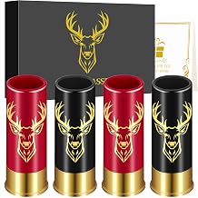 Deer Head Shot Glasses Set of 4 - Gifts for Hunters - Black e Red