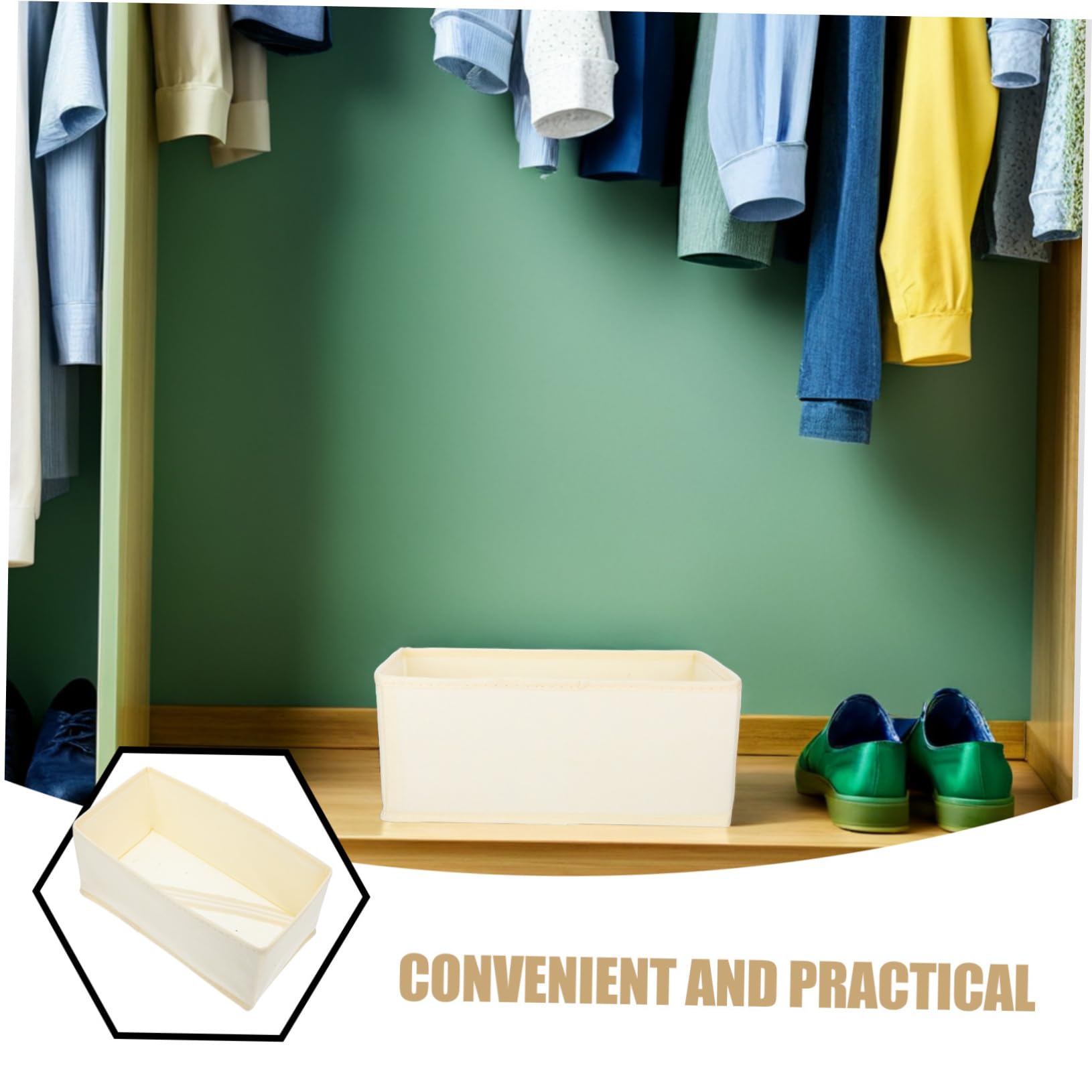 6piezas Organizador Para Ropa Interior Caja De Almacenamiento De Tela Unidades Divisores Para Calcetines Sujetadores y Ropa Interior Para Armarios