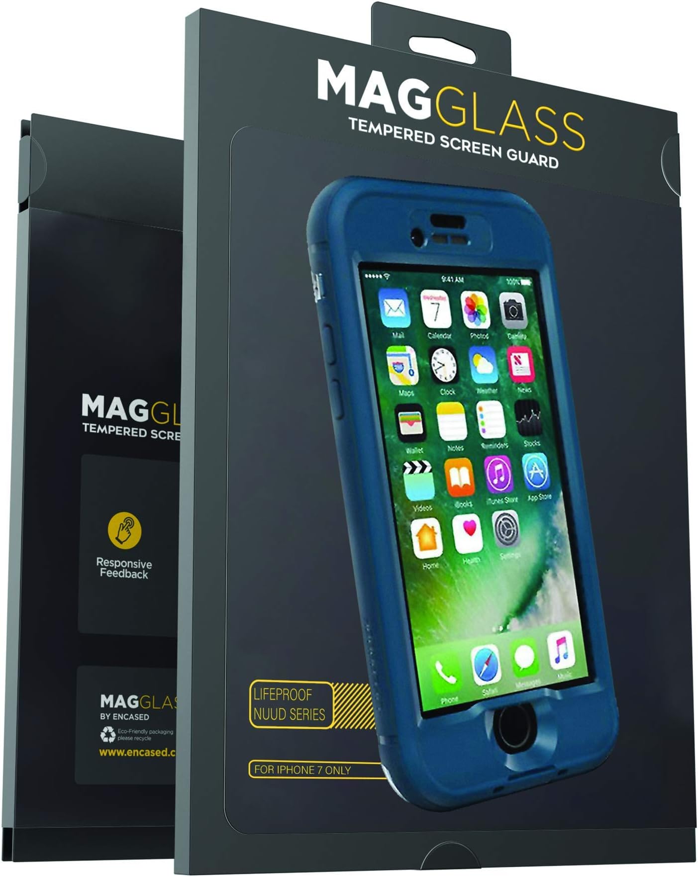Magglass Custom Screen Protector for Lifeproof Nuud Case (iPhone 7) Tempered Glass Only, Case Not Included