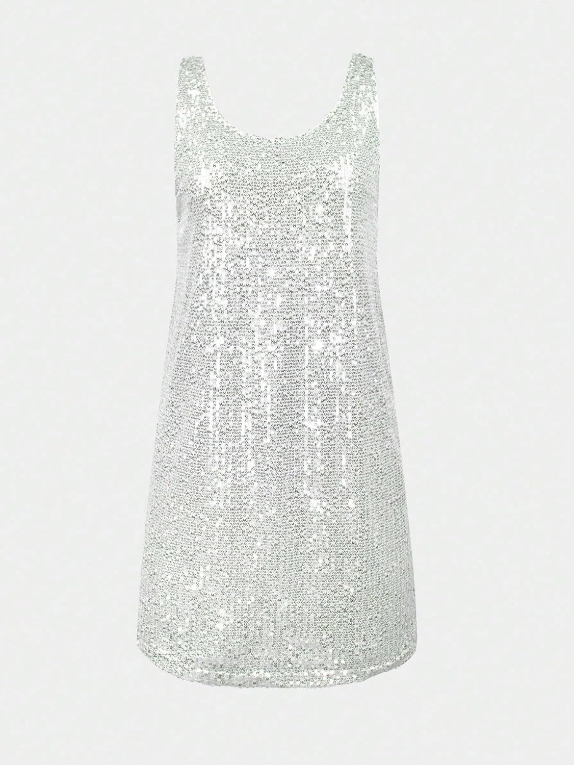 OYOANGLE Women's Sequin Sparkly Sleeveless Short Dress Scoop Neck Party Going Out Cocktail Dresses - Image 4