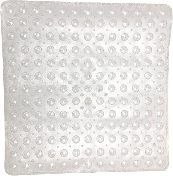 PCP Non-Slip Shower Safety Mat for Traction On Tub & Tile, Clear