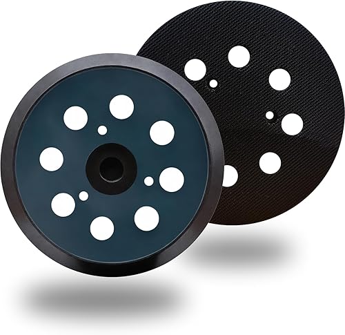 Paquete de 2 almohadillas de lijadora de repuesto de 5 pulgadas y 8 agujeros para lijadora Makita - Almohadilla de lijado de gancho y bucle de 5
