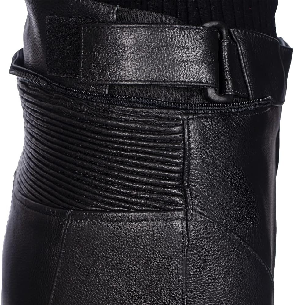 Eclipse Black Women Motorcycle Leather Pants (as1, Alpha, s, Regular, Regular)