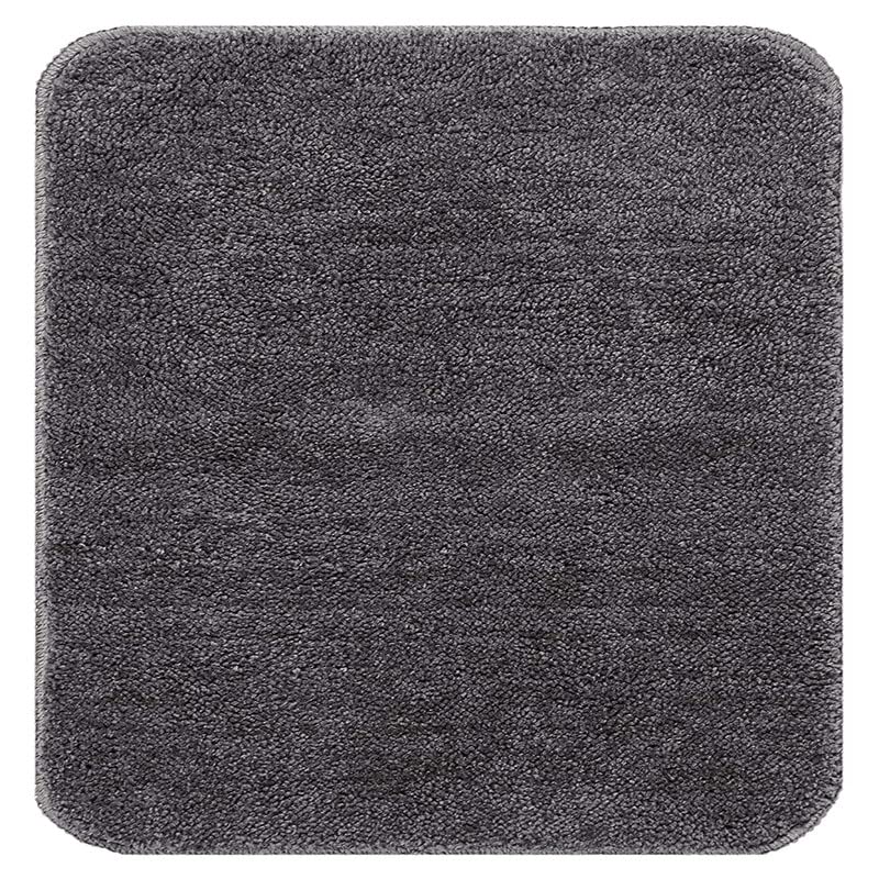 Image of Bruxism Microfiber Bathroom Mat | Bathroom Rugs and Mats 2 Piece Fast Dry Anti Slip Bath Mats Soft Plush Plain Design for Shower Bathroom Contour Toilet Rugs (Grey) (40X60CM & 40X120CM)