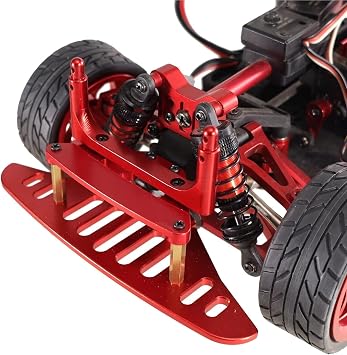 RCアクセサリー Compatible With MJX For HYPER GO 1/14 RCカーアップグレードパーツ メタルフロントシェルピラー固定パーツ 適合14301 14302 14303Red
