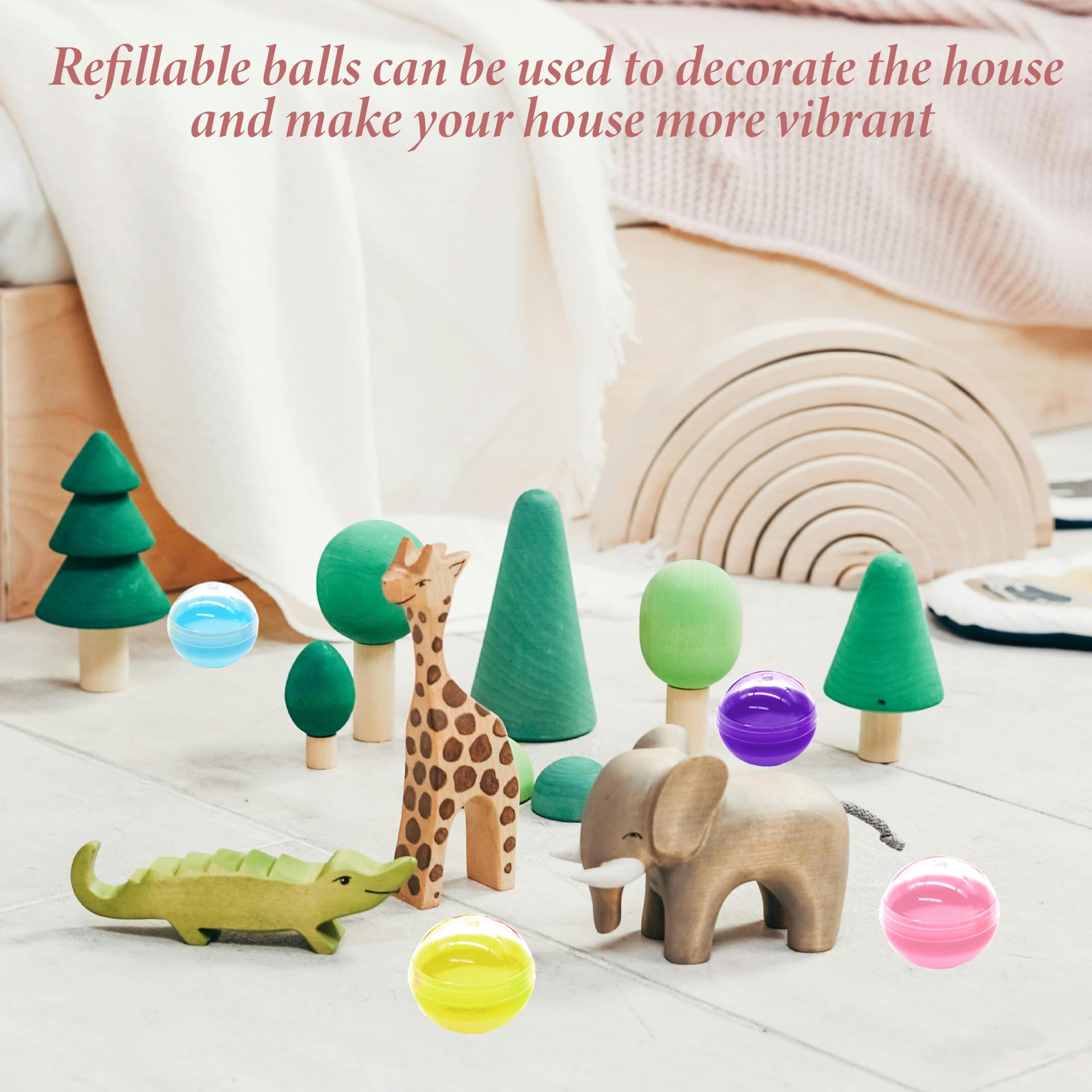 Bolas de acrílico rellenables transparentes 2 uds para manualidades y regalos de fiesta