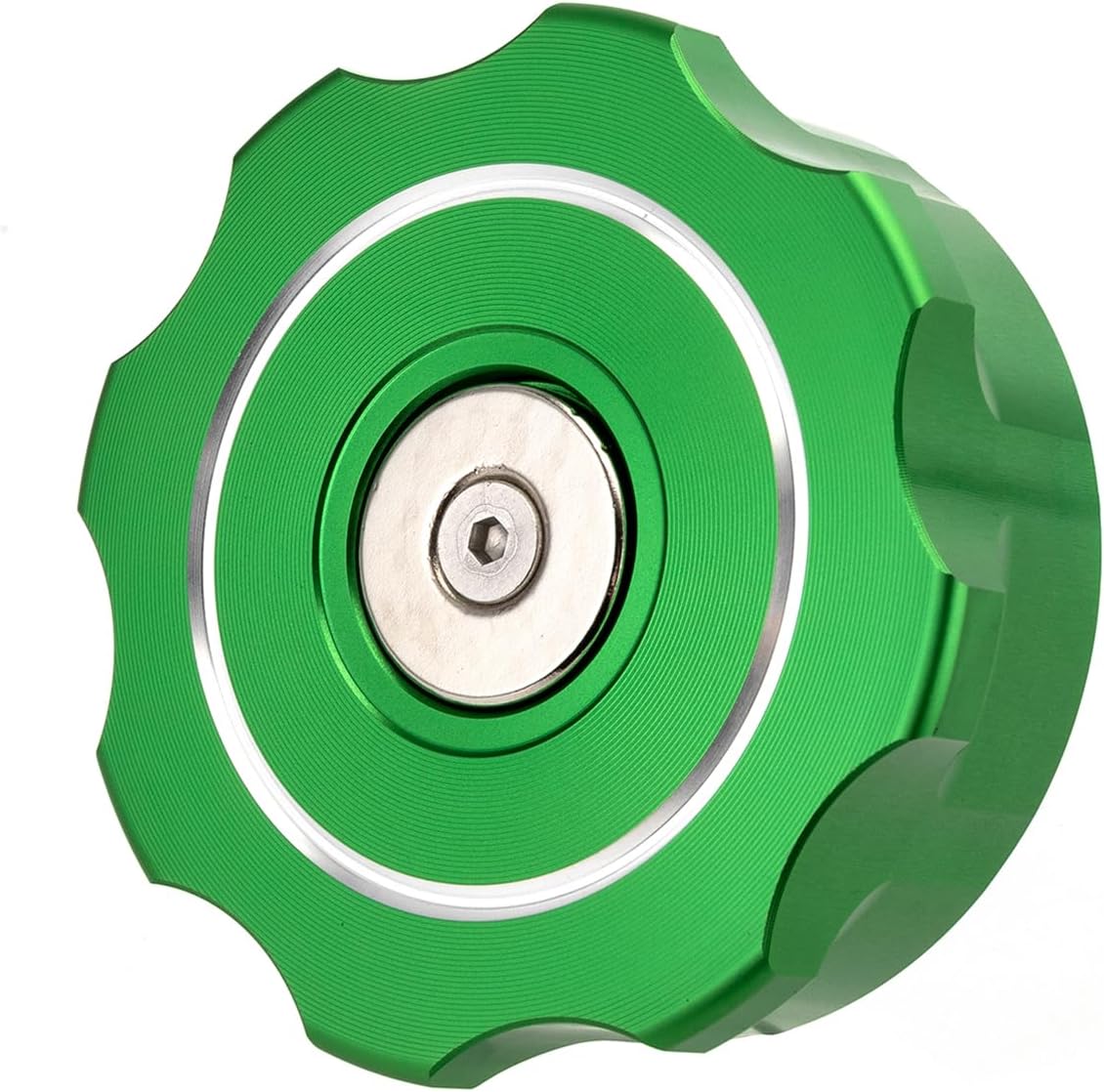 Green Magnetic Capless Gas Cap 6061 Aluminum Compatible with Ford F-150 Fit Ranger Fit Maverick Vehicles with the Capless Fuel System 2021-2026