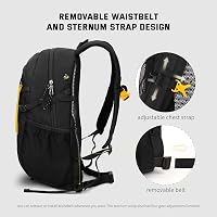 Rucsac de drumeție ușor SKYSPER 20L cu pernuță de spate din plasă 3D respirabilă, rucsac de zi pentru trekking pentru bărbați și femei, negru 4