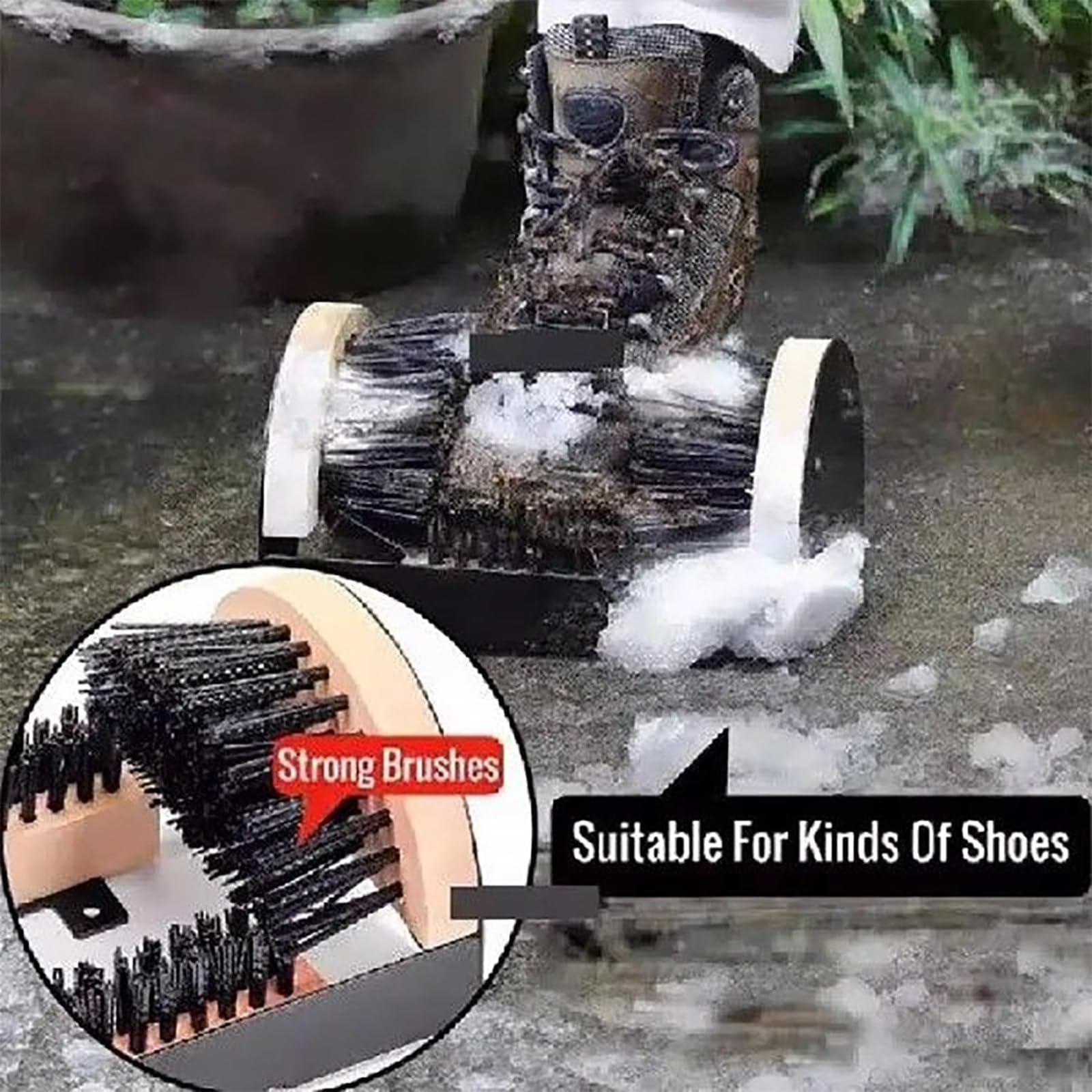 Raspador De Botas para Exteriores, Cepillo De Limpieza De Zapatos De Cerdas Rígidas, Resistente, Elimina El Polvo Y La Nieve De Las Suelas, para Canchas, Jardines, Interiores Y Exteriores