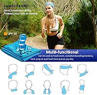 Vista 5 de YQXCC Toallas refrescantes Paquete de 4 unidades de 47 x 12 pulgadas Hielo fresco para cuello Microfibra suave transpirable para yoga