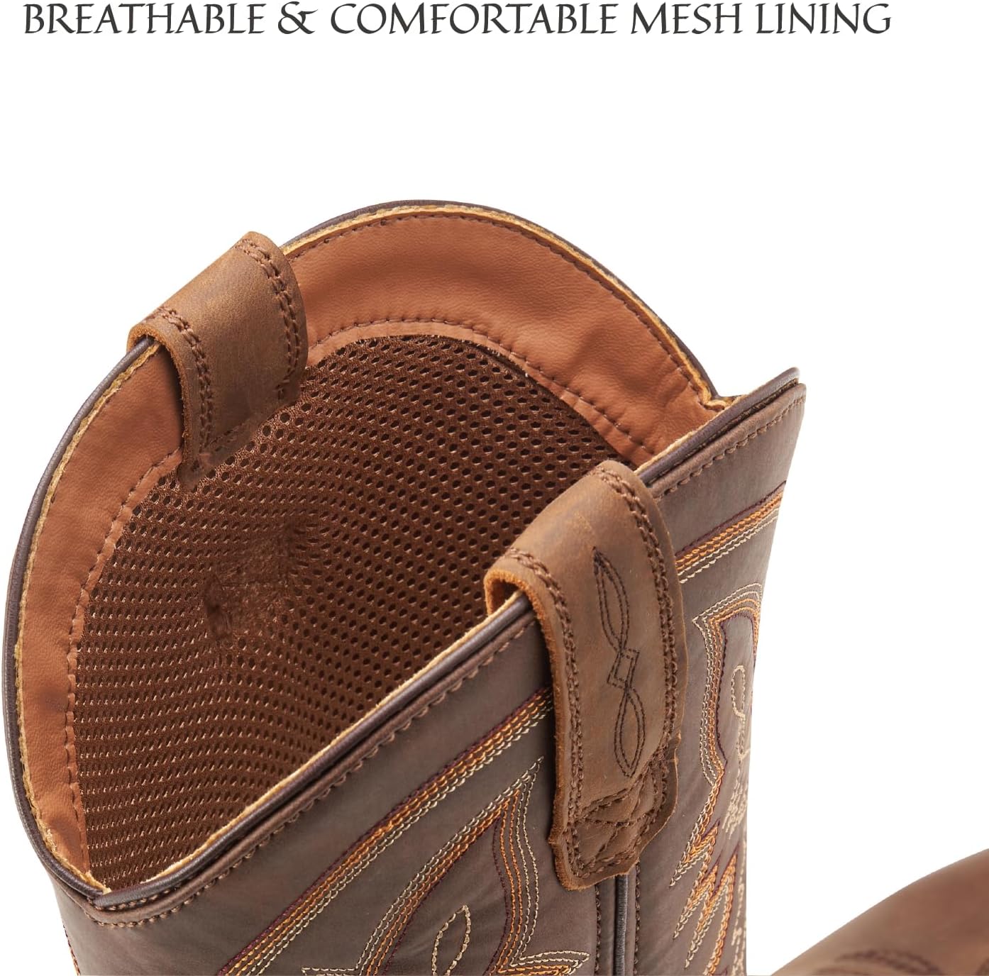 SUREWAY Western Boots For Men - Mens Square Toe Cowboy Boot,Oil/Slip Resistant,Durable Fashionable Classic Pull on 10 Inch Wellington Boots - Soft Toe Work Boots - Image 6