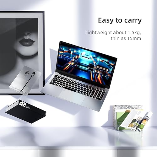 Miniatura 5 de JUSTTHINK Portátil de 14 pulgadas, 8 GB de RAM, SSD de 256 GB, procesador Intel (hasta 2.6 GHz), sistema Windows 11, ranura TF de 2 TB, HDMI, WiFi,