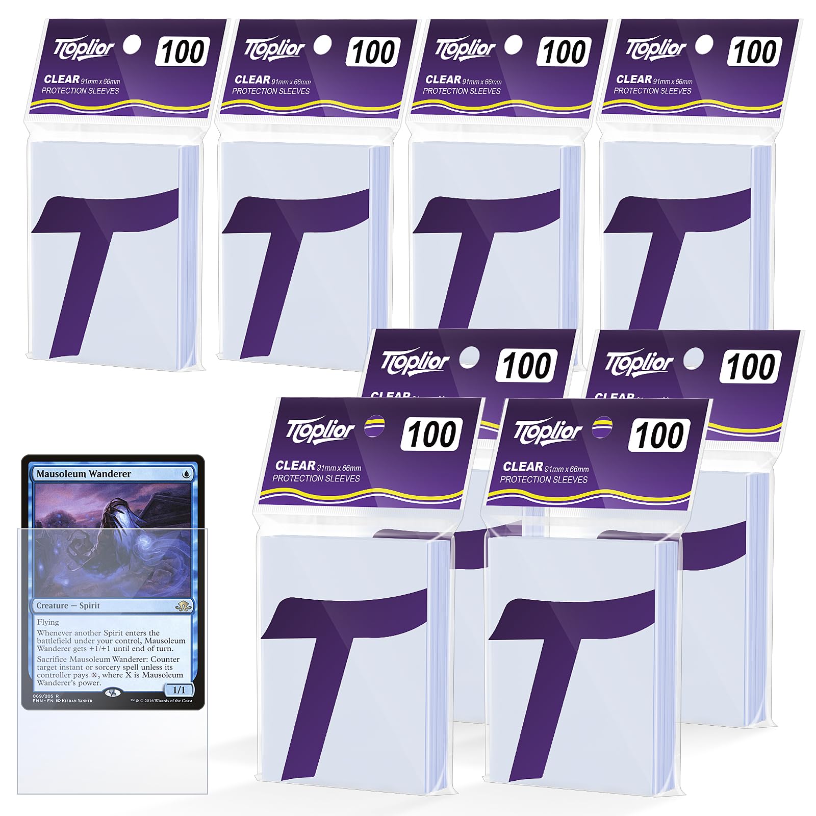 800 Count Soft Clear Penny Sleeves for Trading Cards - Premium PP Plastic Card Protectors, 66 x 91 mm