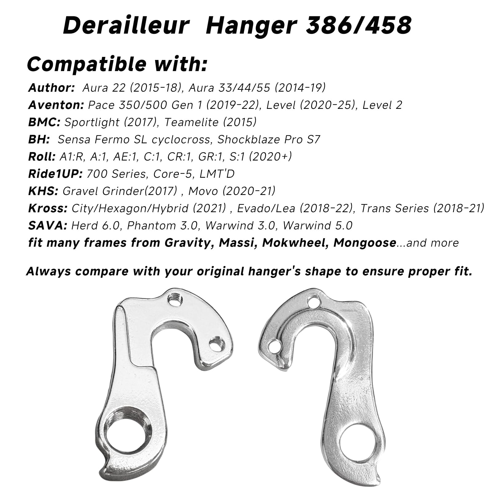 Forcellino Deragliatore Universale In Alluminio, Compatibile Con Trek, Specialized, Giant, Cannondale E Altre MTB, Bici Da Strada, Con Viti Di Montaggio - 3