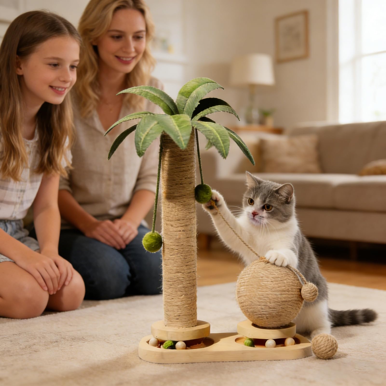 Árbol De Escalada Para Gatos Juguete Decorativo Sisal Vertical | Juguete De Árbol Y Casa Para Mascotas Interior Familia Amigos Amante Juego Cumpleaños Halloween Exterior Hogar Mascota