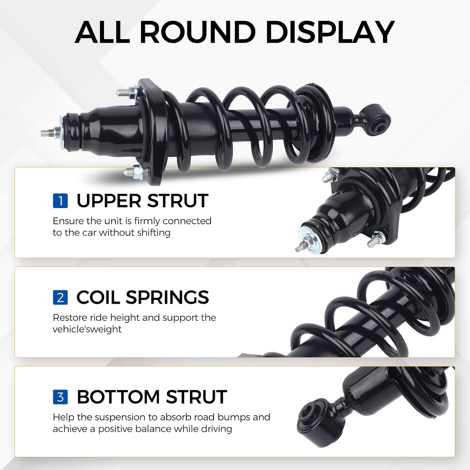 PAROD 15381 15382 Pair Rear Left&Right Suspension Shock Absorber Strut Fit for Honda Civic 2001 2002 2003 2004 2005