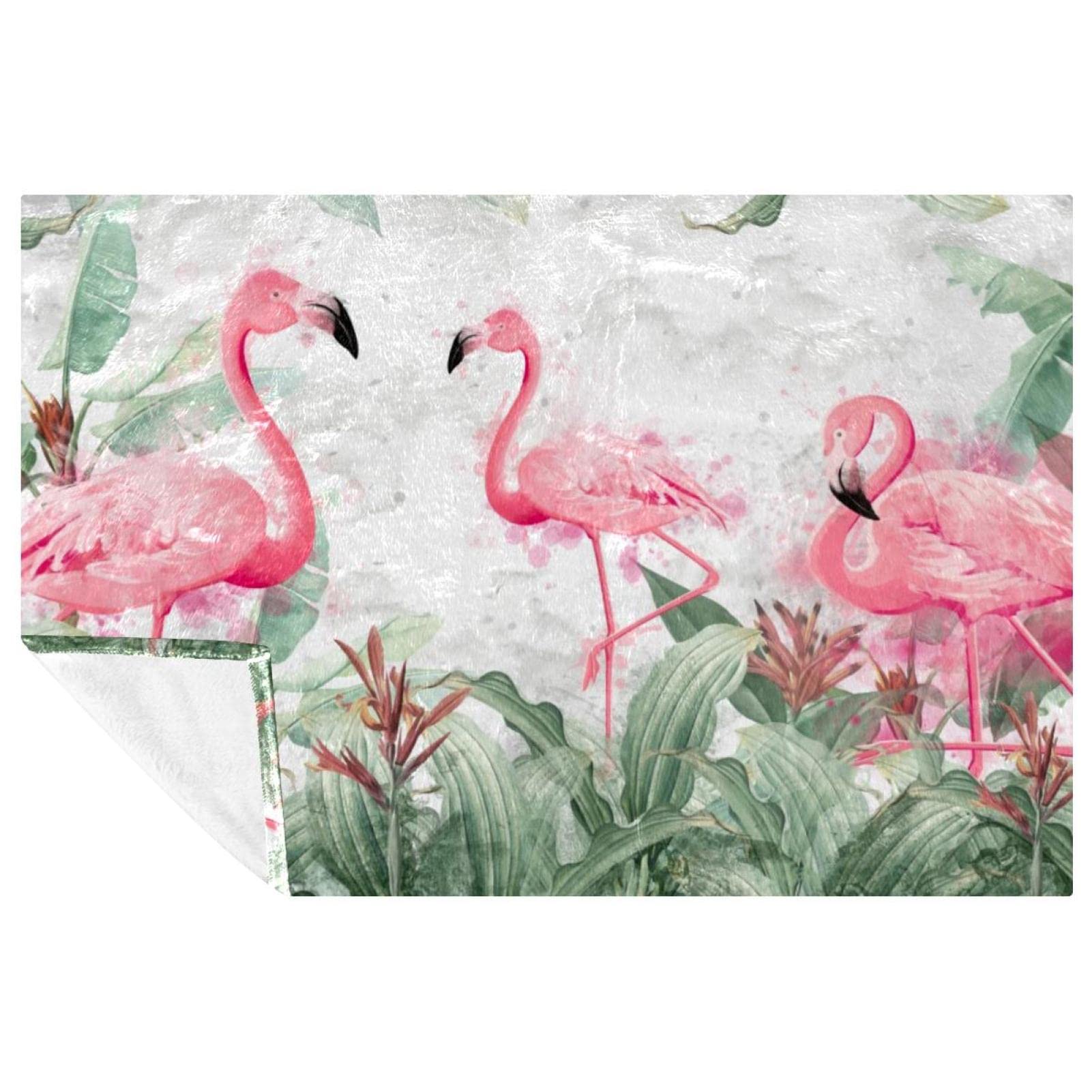 Couverture chaude pour canapé contre le froid motif tropical