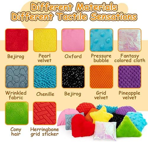 Miniatura 2 de teytoy Juguetes sensoriales con textura para autismo, 12 juguetes sensoriales con forma sensorial con bolsa de almacenamiento, desarrollan
