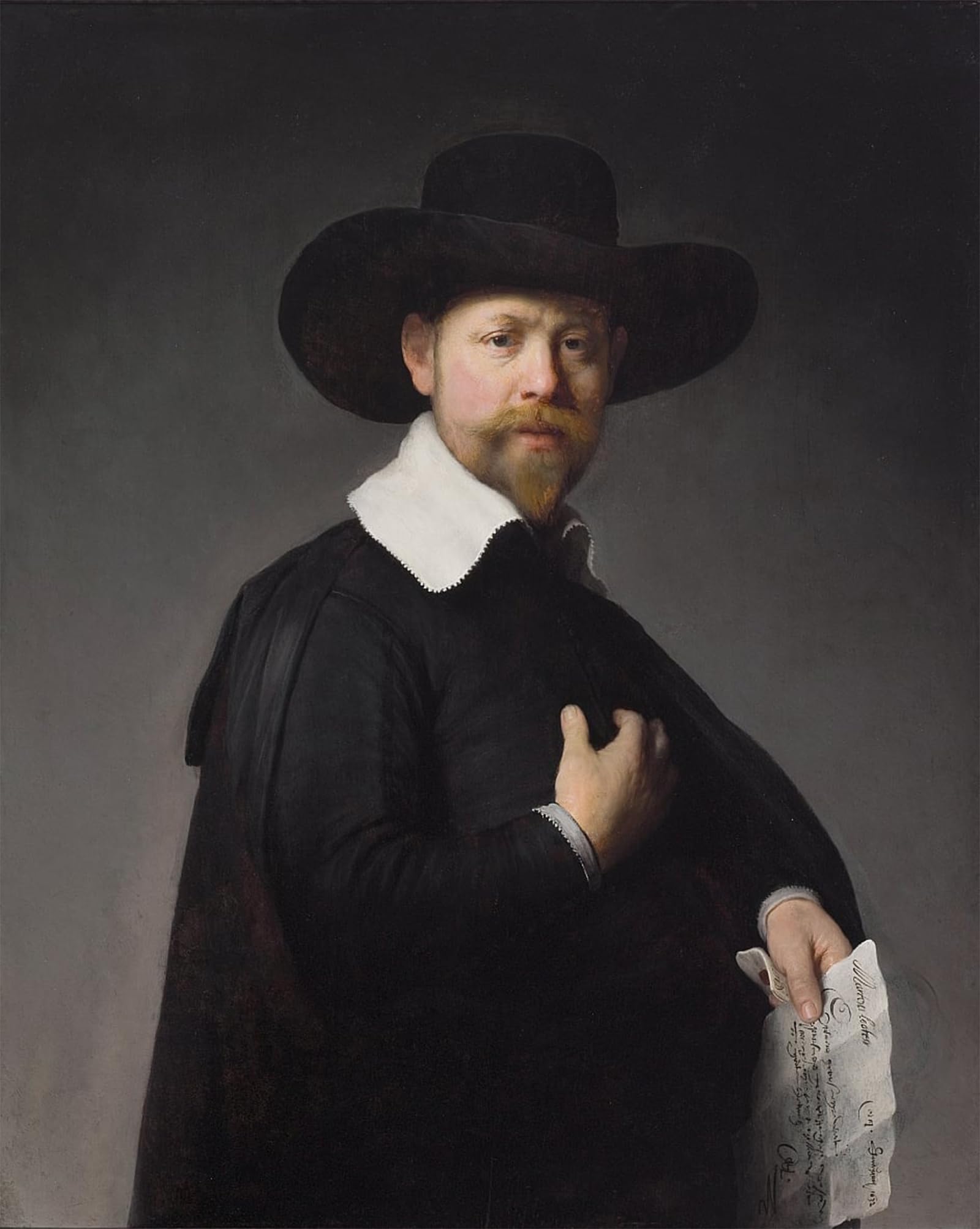 POSTERIIk Famous Modern Artwork Art Mural Maerten Looten by Rembrandt van Rijn Oil Paintings Pictures for Home Decor 60x90cm