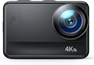 ILETD Video Action Camera 4K Action Camera 4K 60FPS 8M Bare Machine Waterproof 20MP Touch Screen EIS Remote Control With 1350mAh Batteries